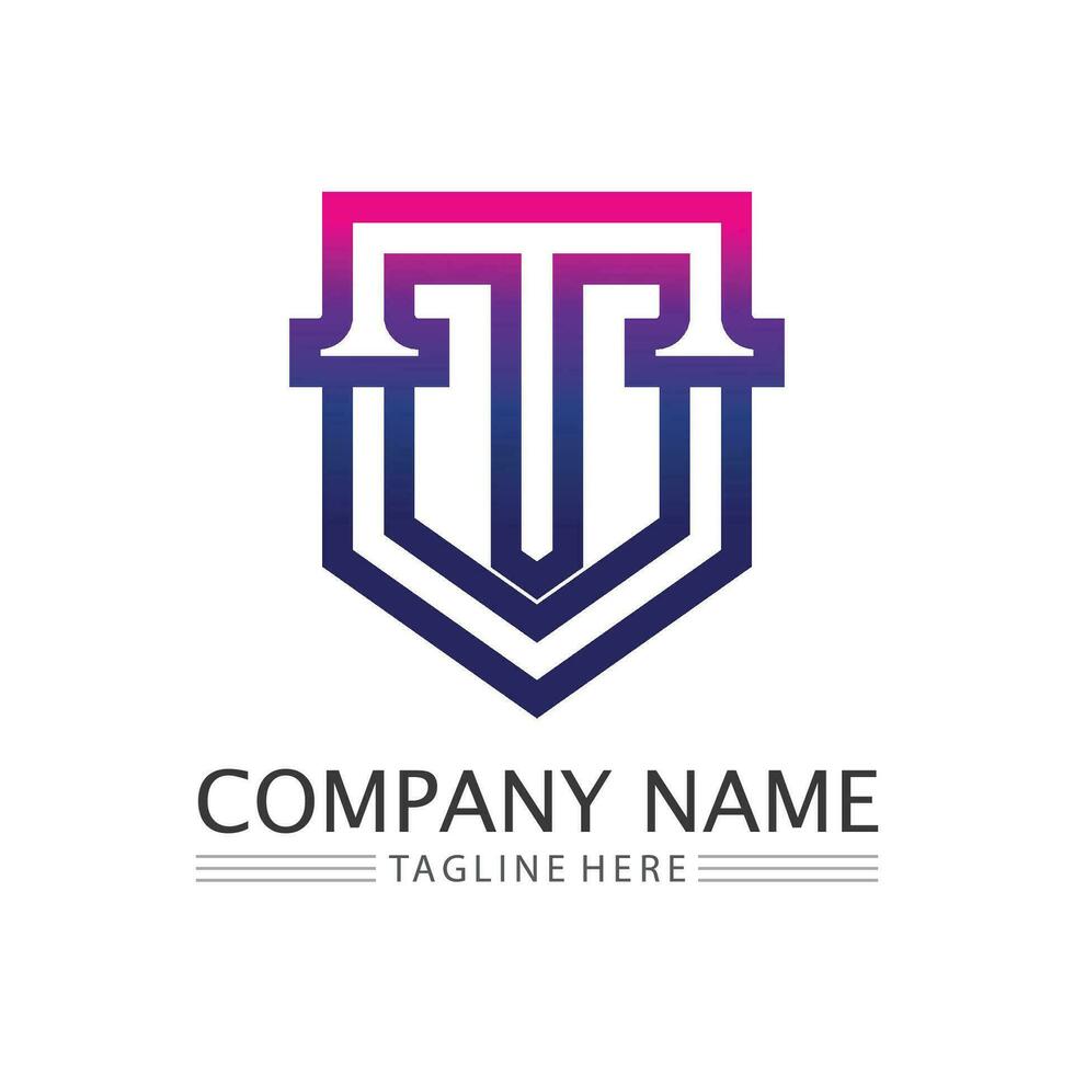 letter T logo image and font T design graphic  vector