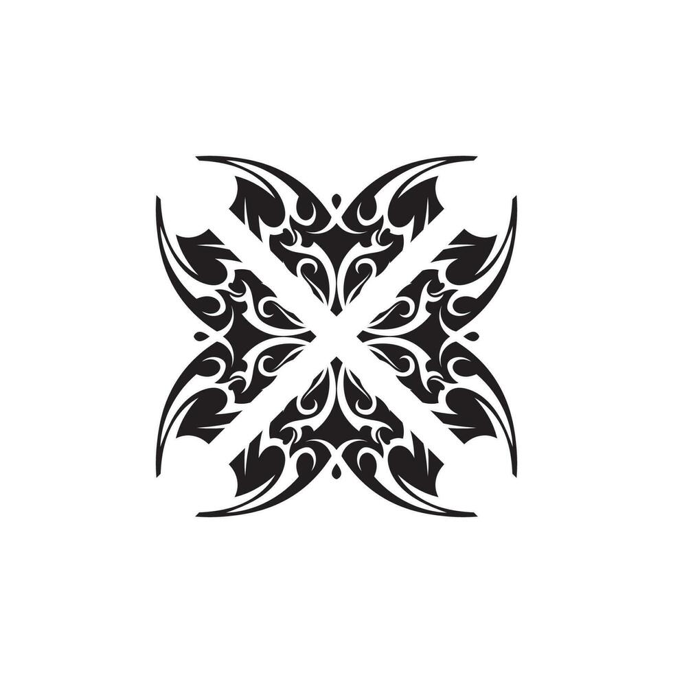 Diseño de ilustración de vector de icono de tatuaje étnico tribal