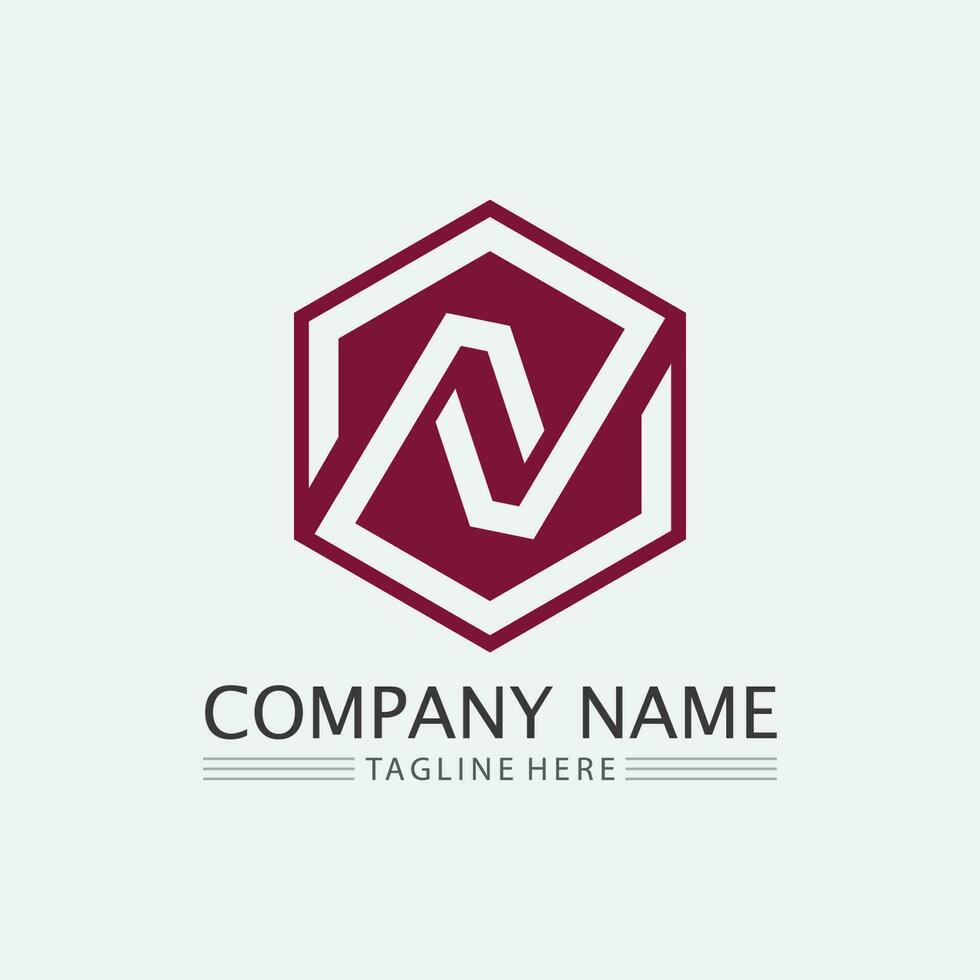 N Letter Logo Template vector