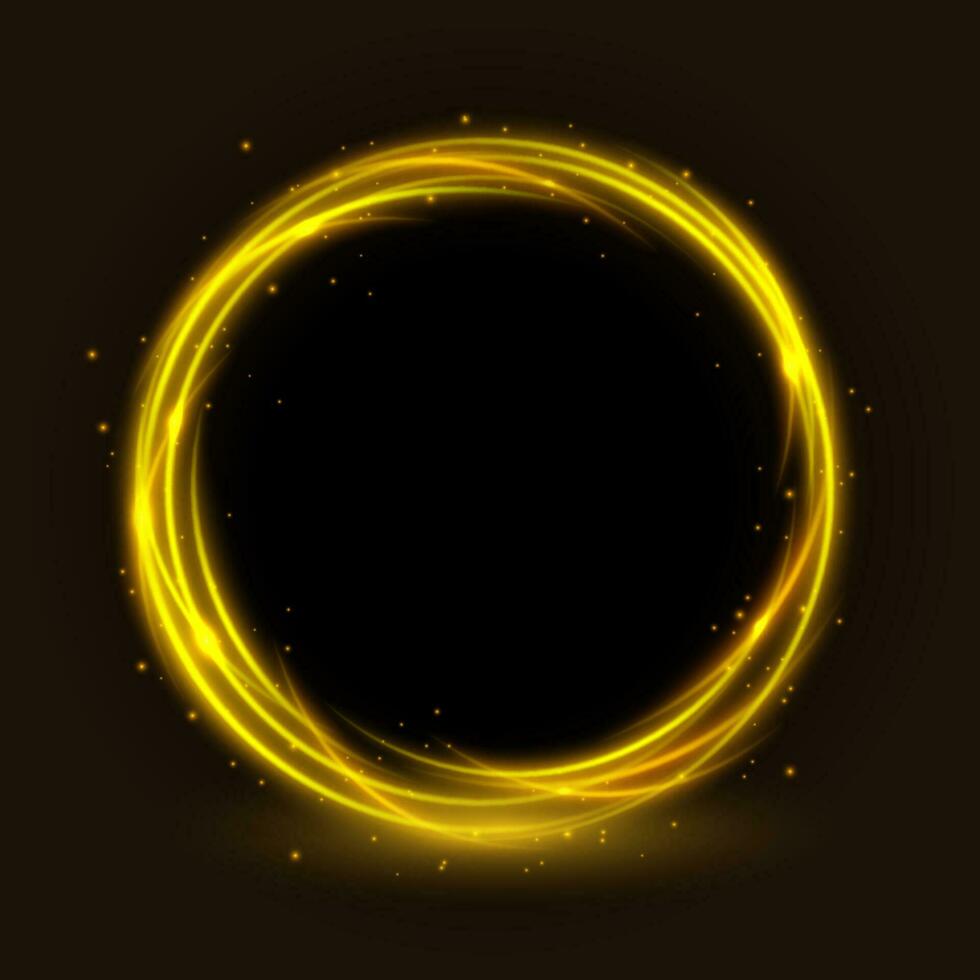 Round Gold Shiny, Vector Illustration