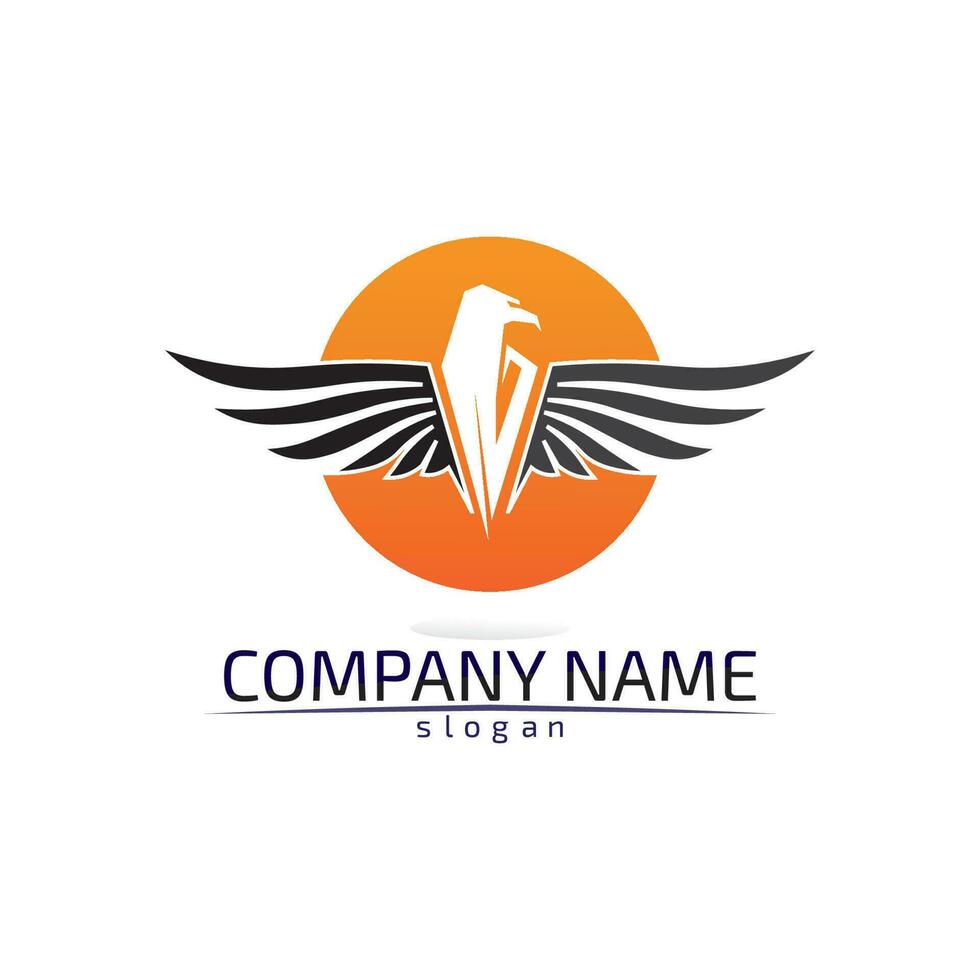 Falcon Wings Logo Template vector icon logo design app