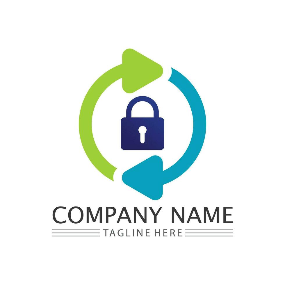 key and lock icon padlock logo and symbol vector design