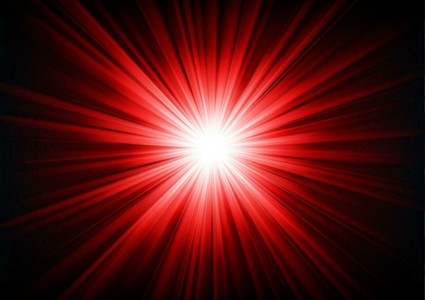 Red Light Shining From Darkness Vector Illustration
