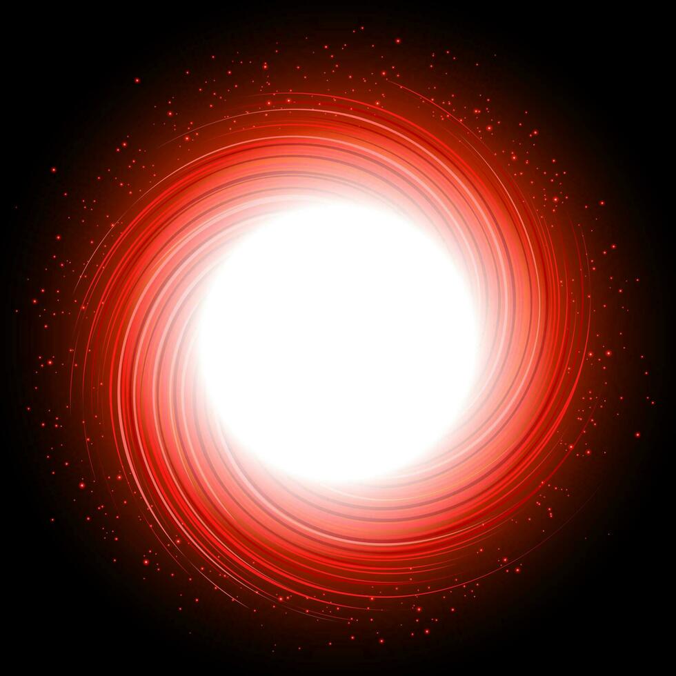 Abstract Red Swirl Round With White Hole Vector Illustration