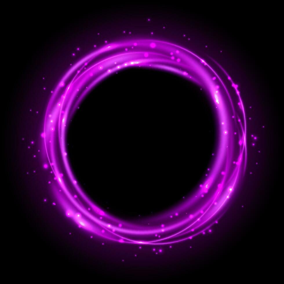 redondo púrpura brillante fondo, vector ilustración