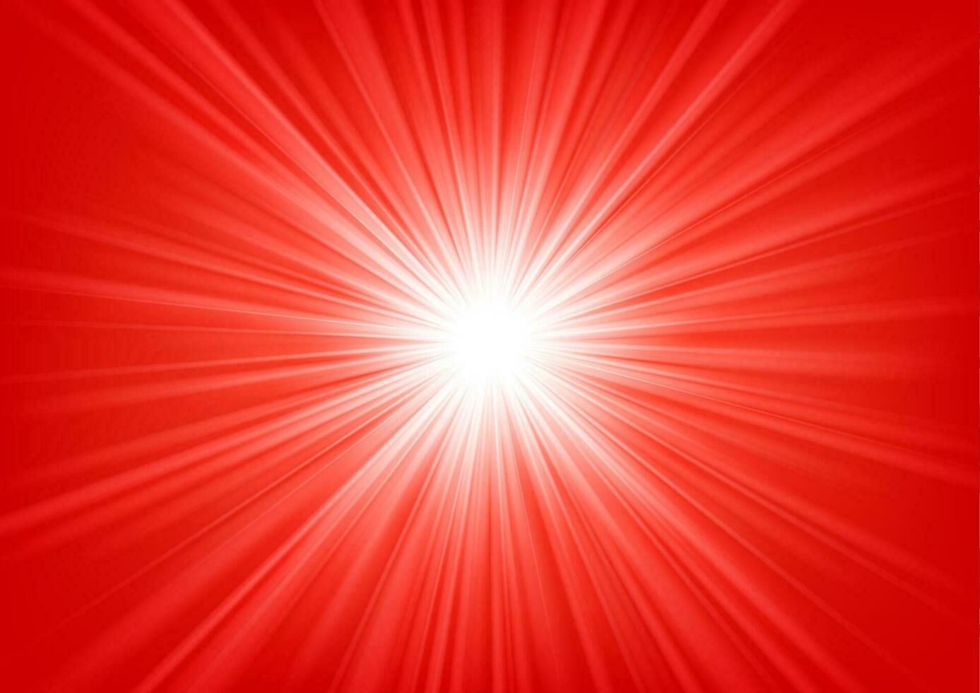 Red Light Shining On Bright Background Vector Illustration