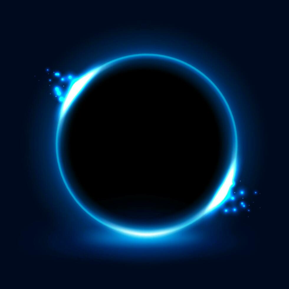 Round Blue Light, Vector Illustration