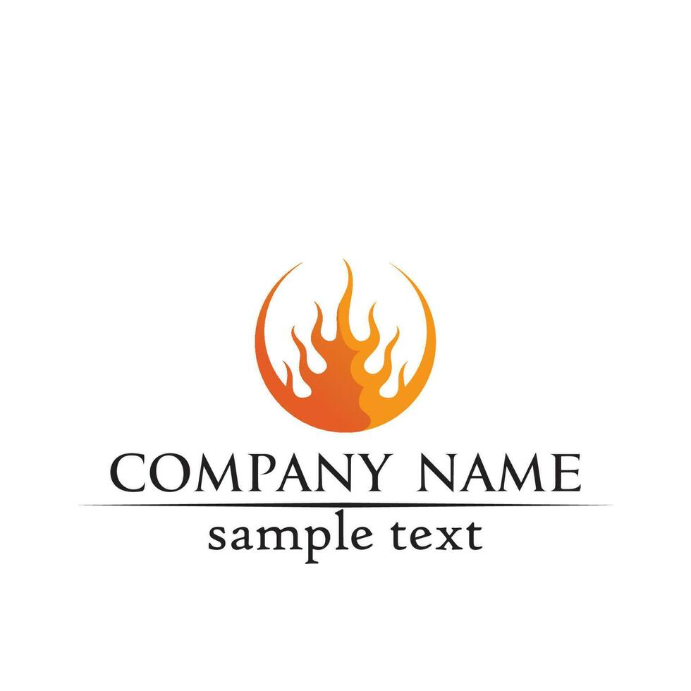 Fire flame nature logo and symbols icons template vector