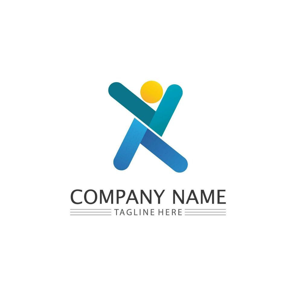 People logo, Team, Succes people work, Group and Community, Group Company and Business logo vector and design Care, Family icon Succes logo