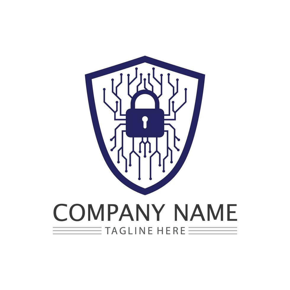 key and lock icon padlock logo and symbol vector design