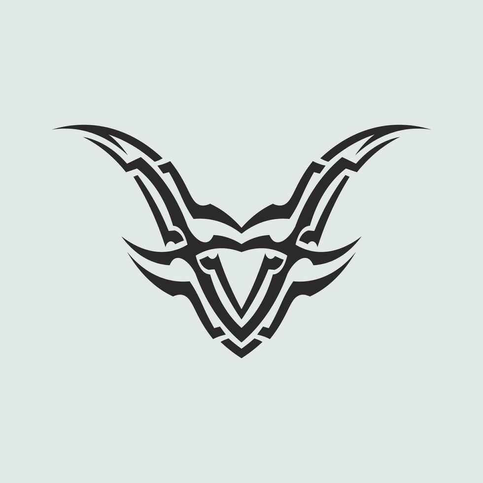 black tribal vector logo design icon and sign tribal