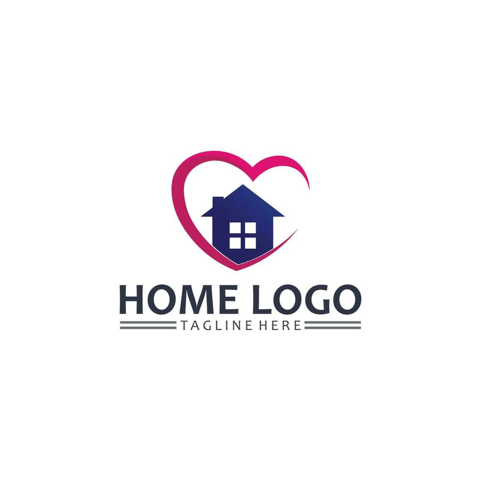 Real estate and home buildings vector logo icons template