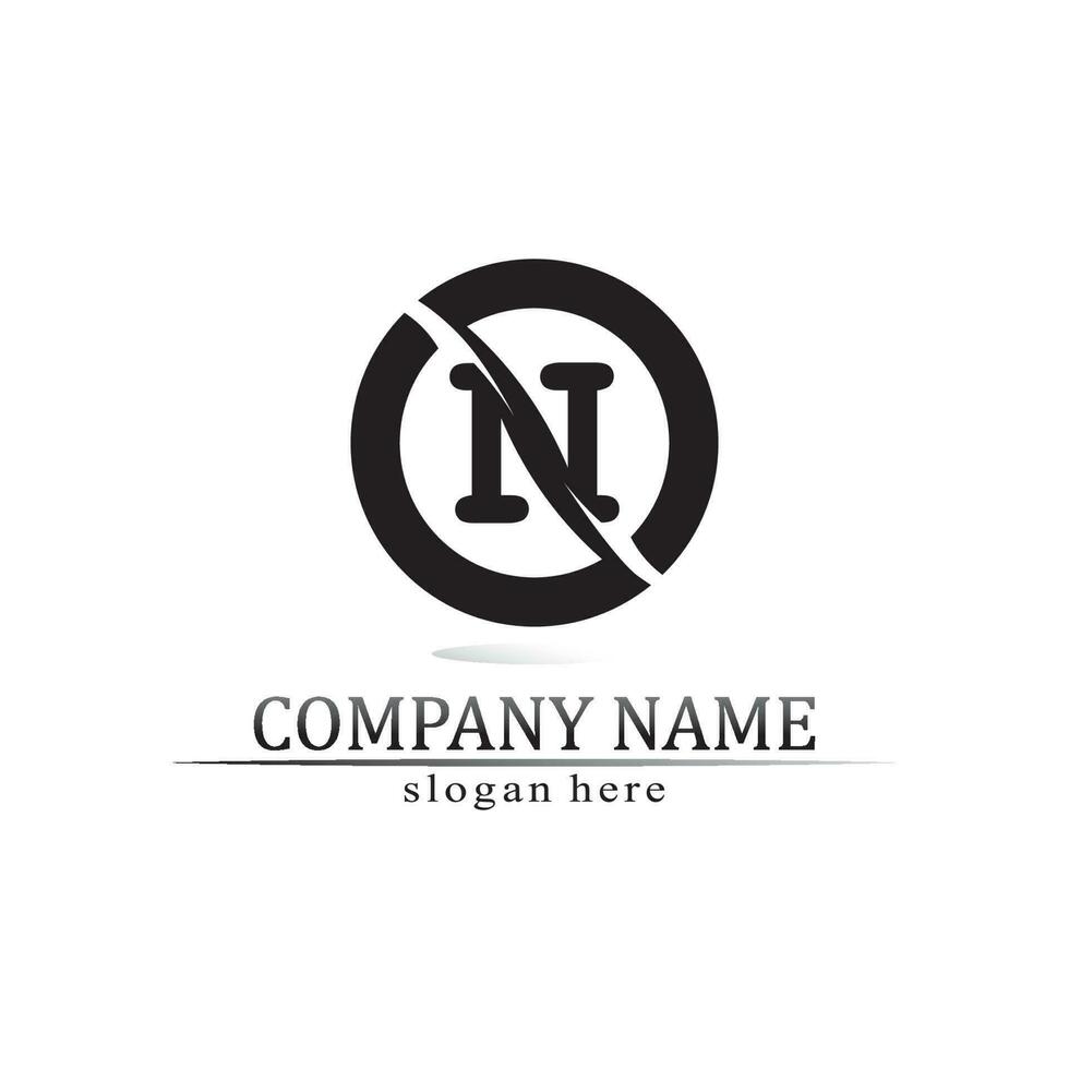 N Letter Logo Template vector