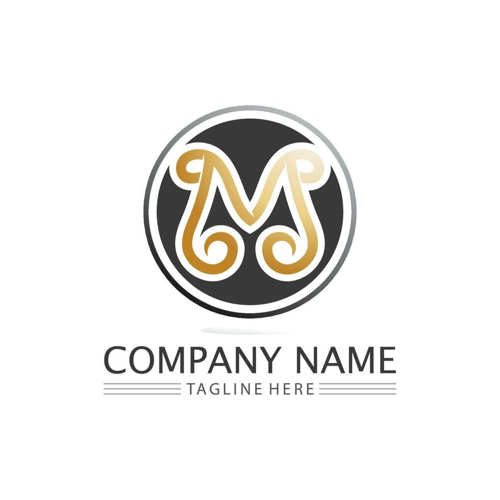 M Letter Logo Template vector