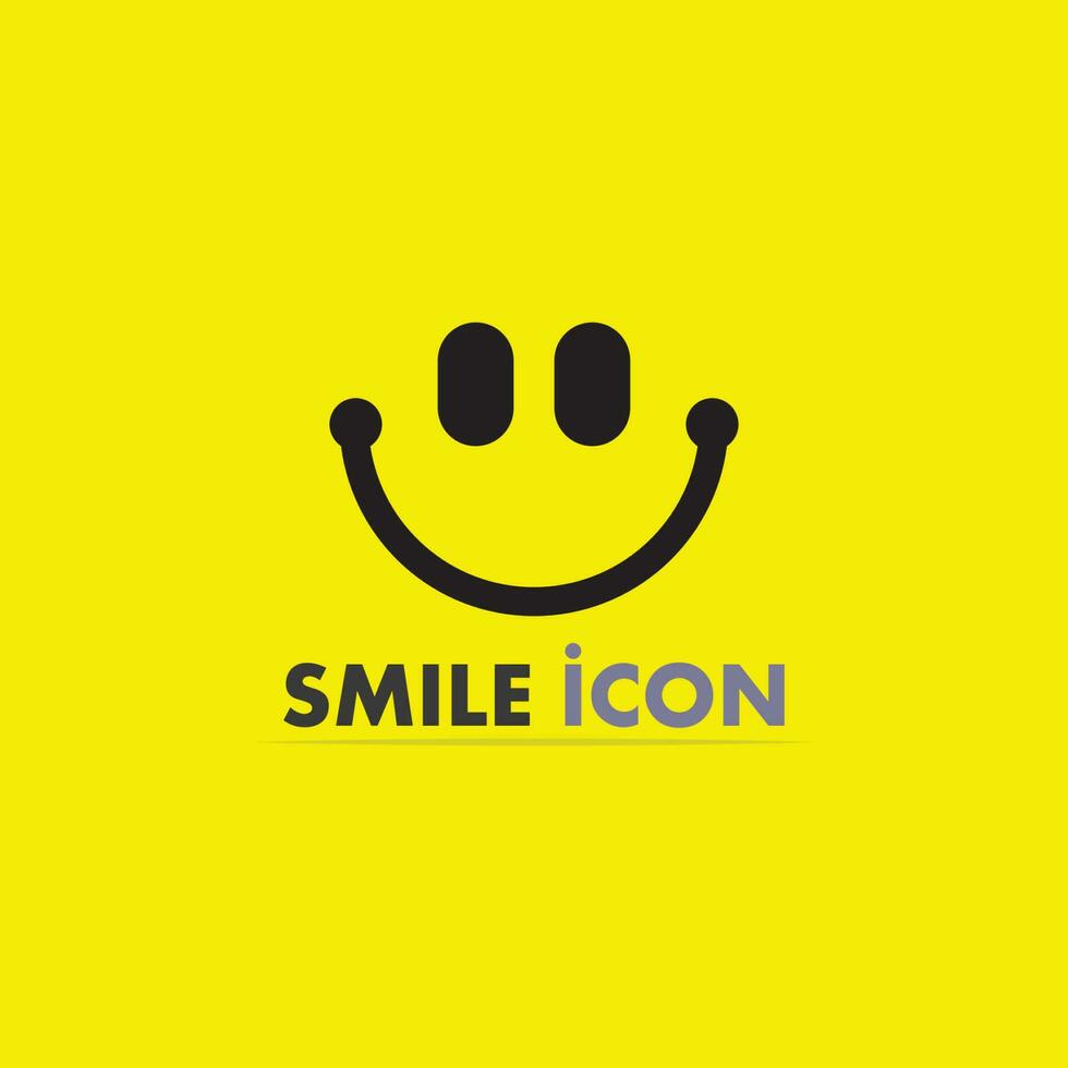 icono de sonrisa, sonrisa, diseño de logotipo vectorial, emoticonos felices, diseño divertido y felicidad de emoji vectorial vector