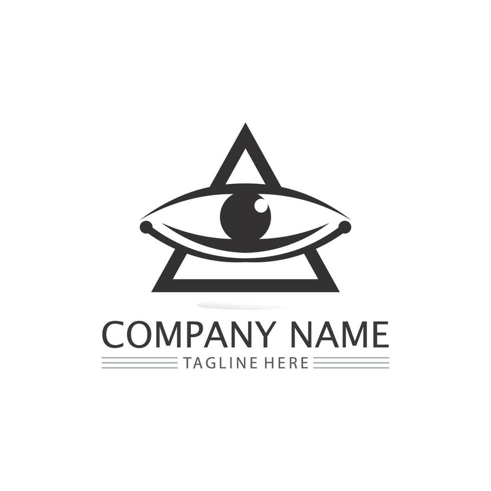 eye icon and vision design logo isolated sign symbol vector Intuition and spirituality