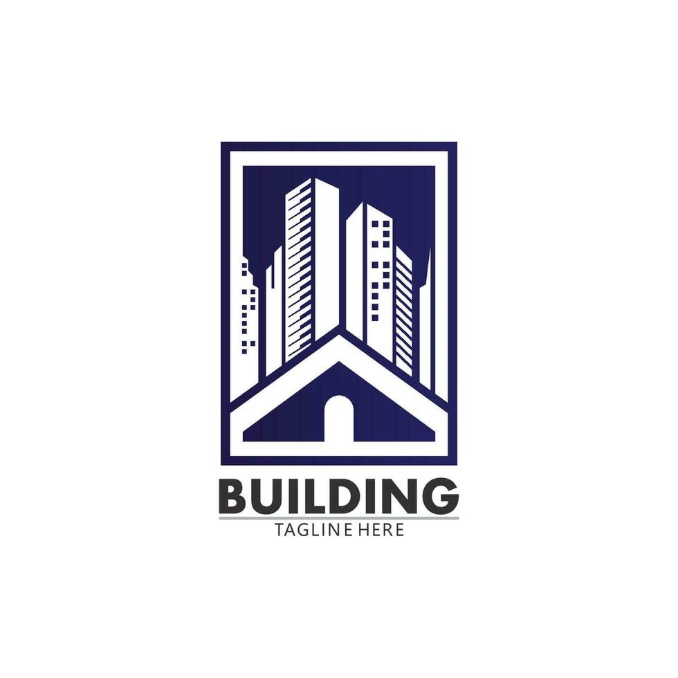 Real estate and home buildings vector logo icons template