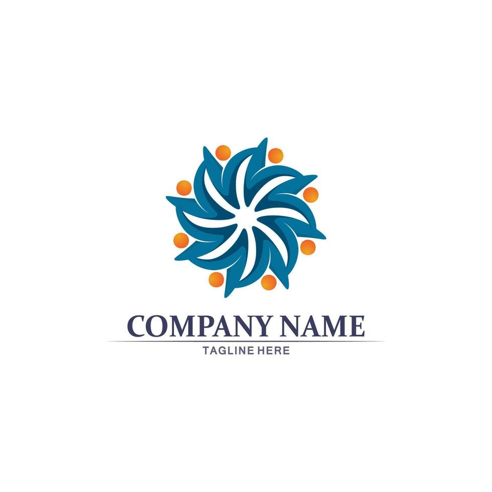 People logo, Team, Succes people work, Group and Community, Group Company and Business logo vector and design Care, Family icon Succes logo