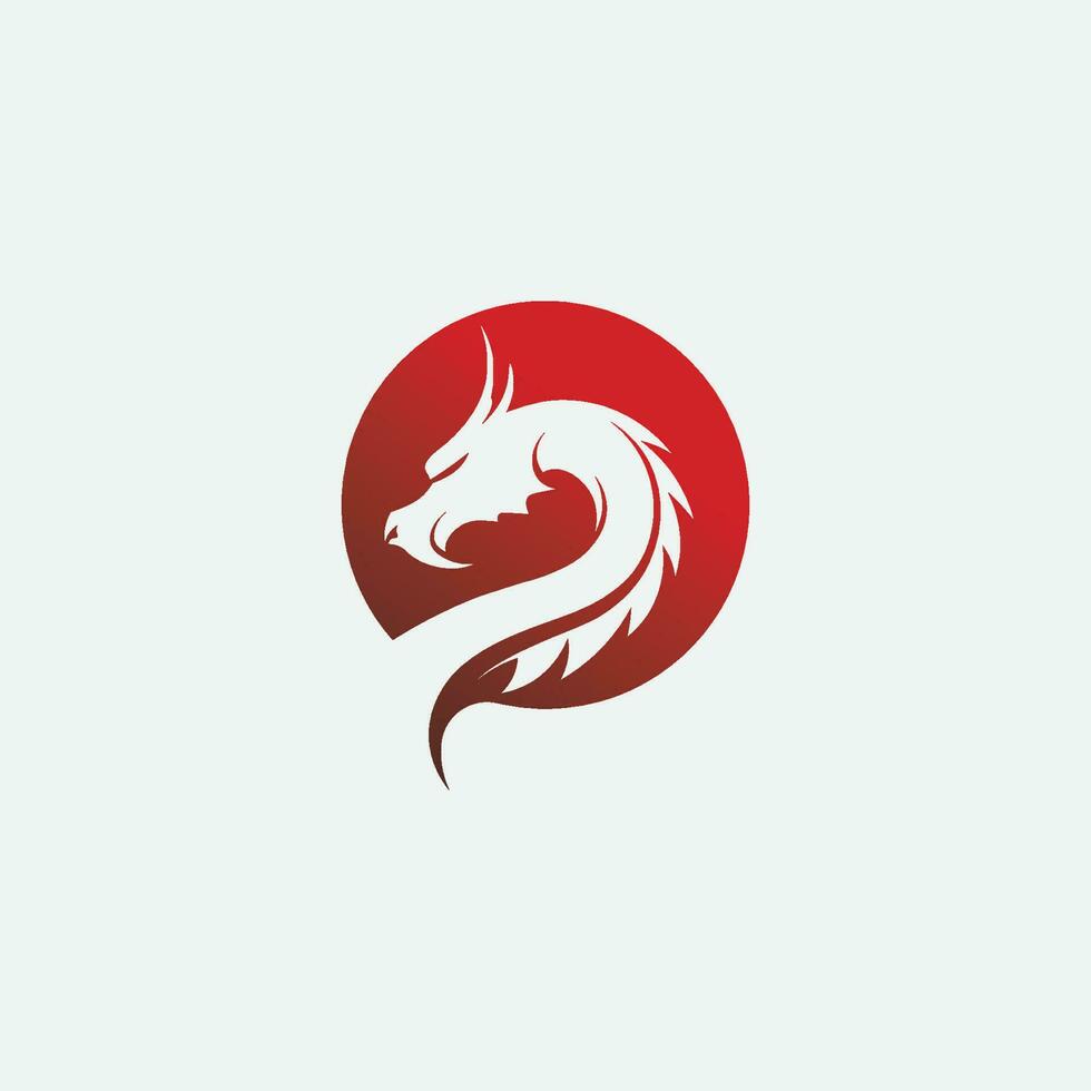 Dragon vector icon illustration