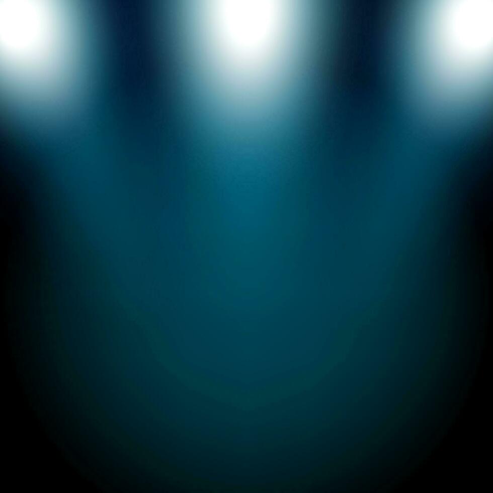 Blue Spotlights Shining, Vector Illustration