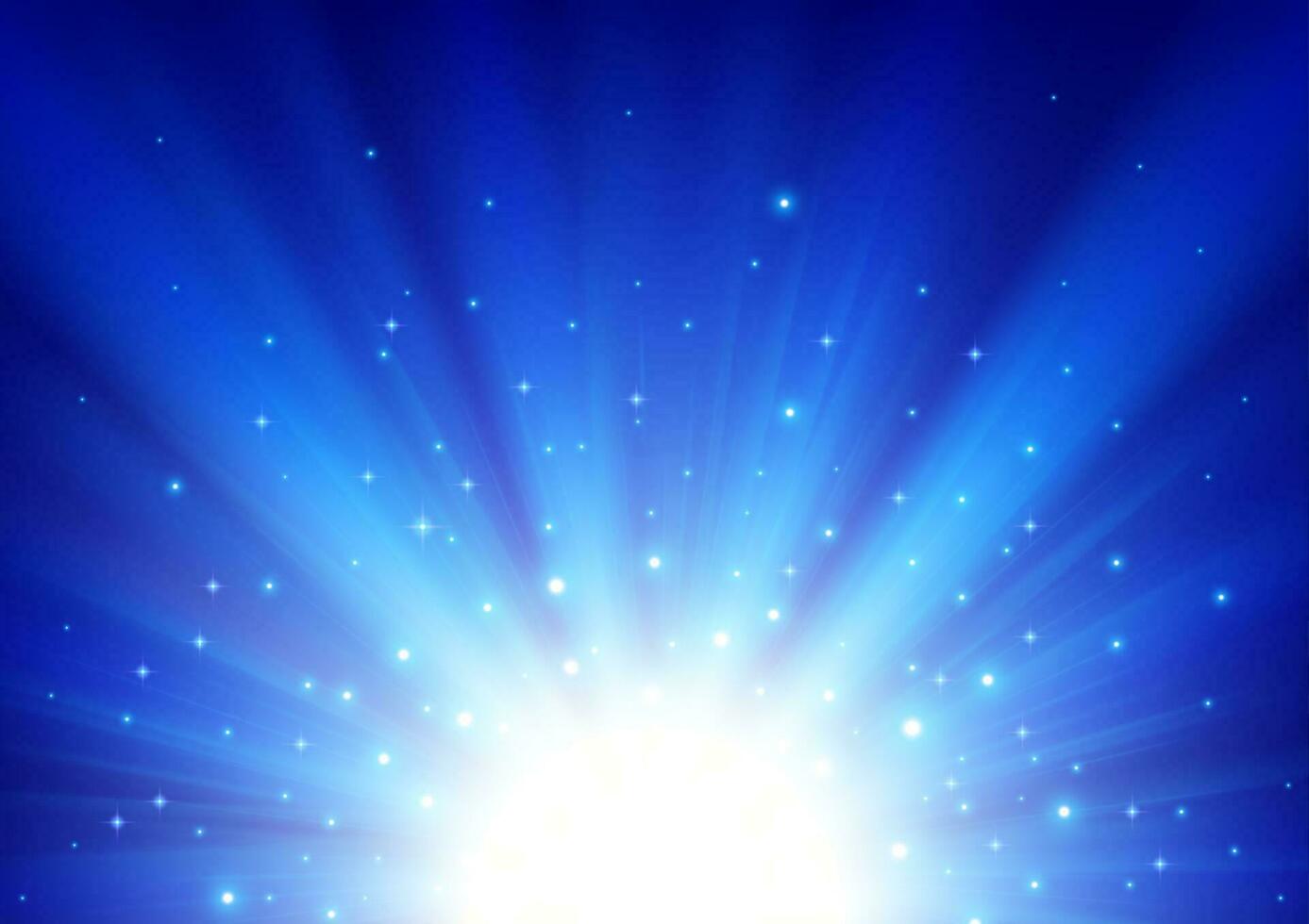 Illuminated Blue Light Background, Vector Illustration