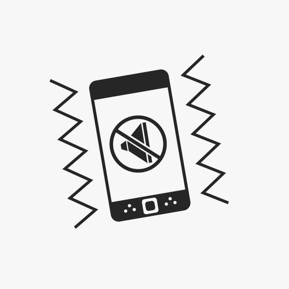 Smartphone Vibrate Flat Icon, Vector Illustration