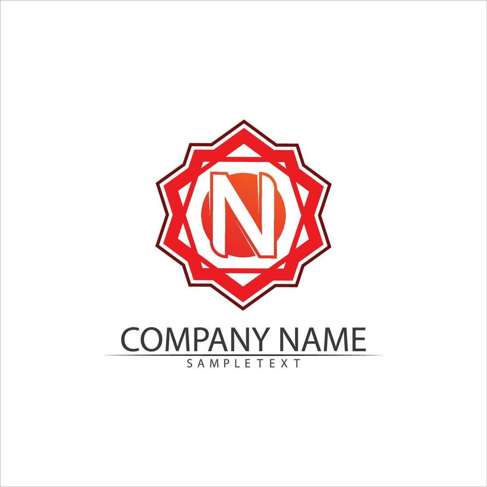 N Letter Logo Template vector