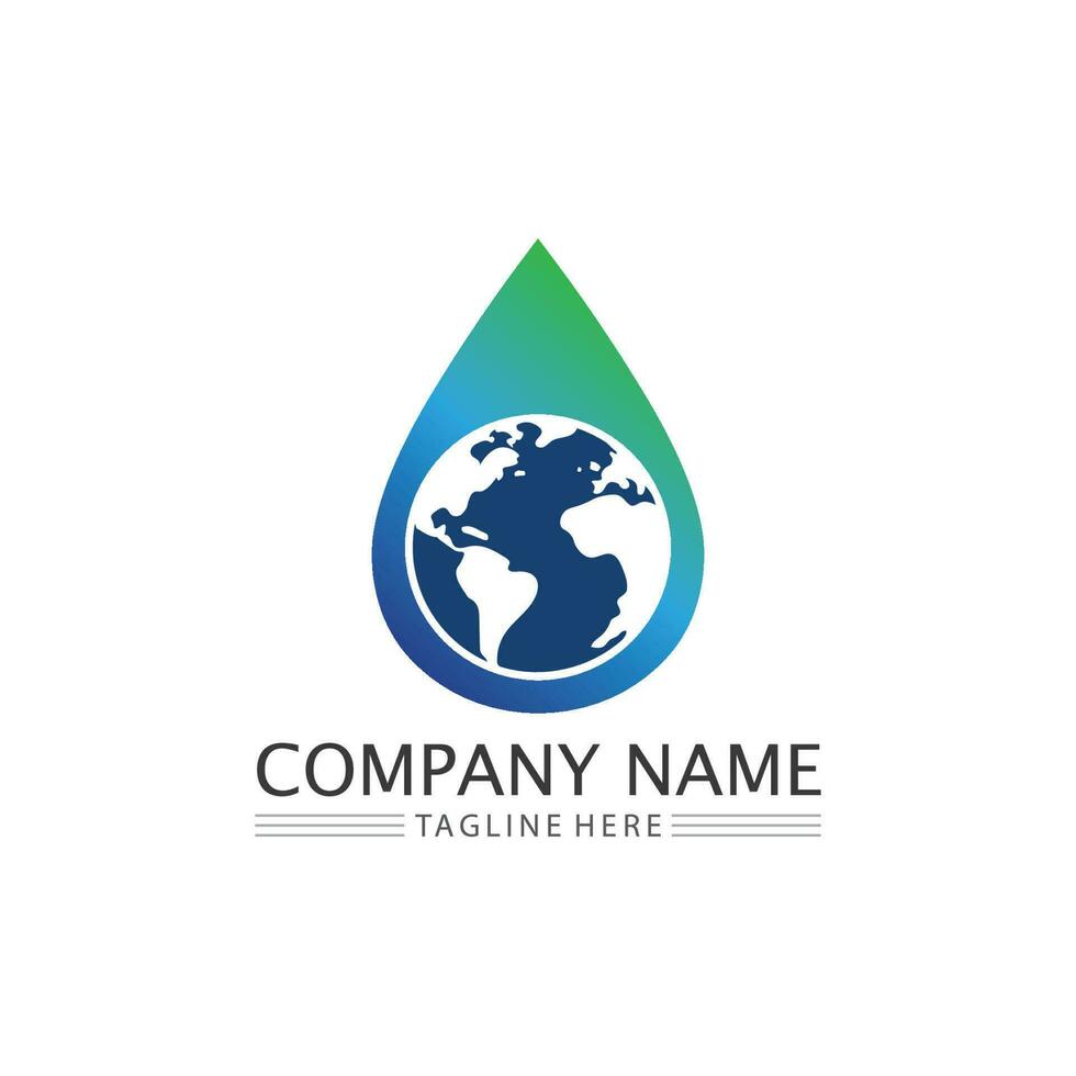 Water drop Logo Template vector