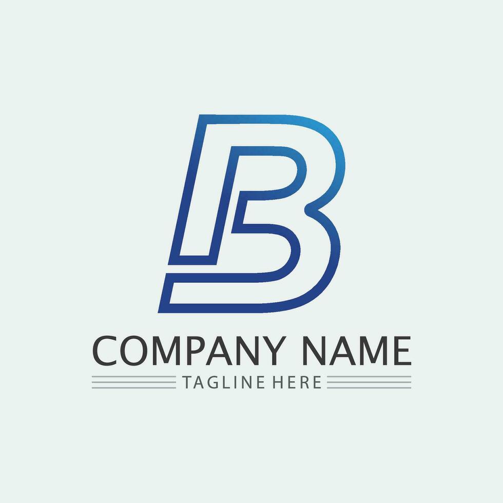 b font icon and  letter b logo vector. B logo symbol icon design template. vector