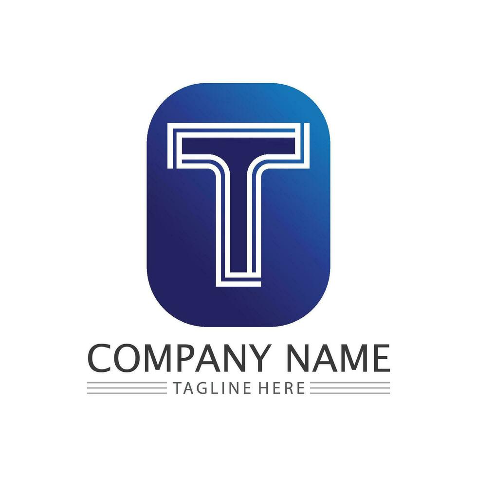 letter T logo image and font T design graphic  vector
