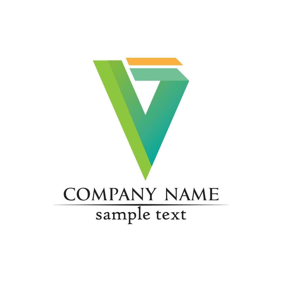 V letters business logo and symbols template vector