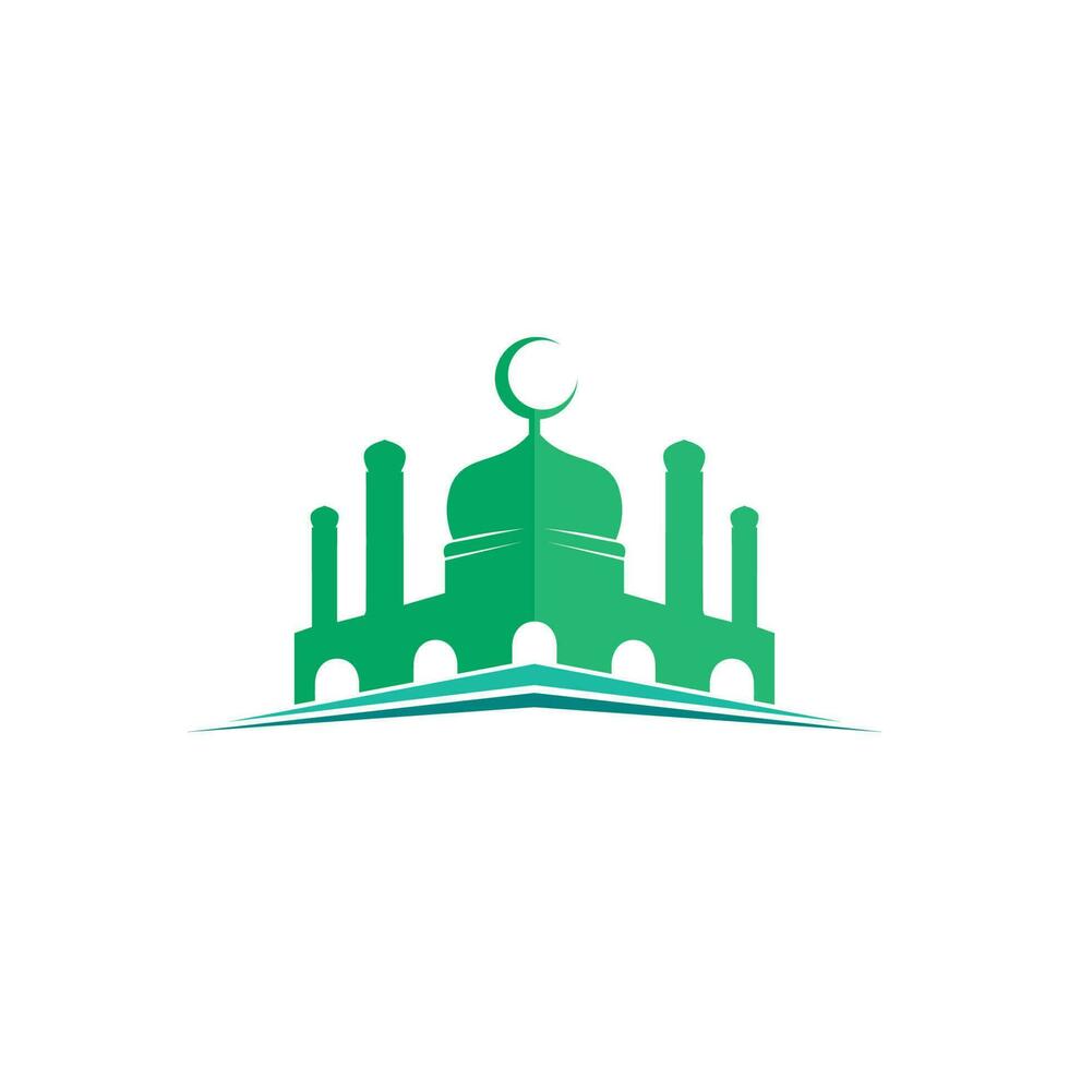 Mosque ramadhan and islamic design arabian logo vector