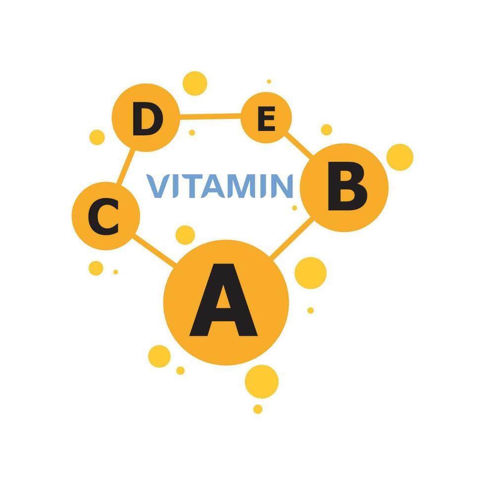 vitamina c logo vector diseño vector icono salud nutrición