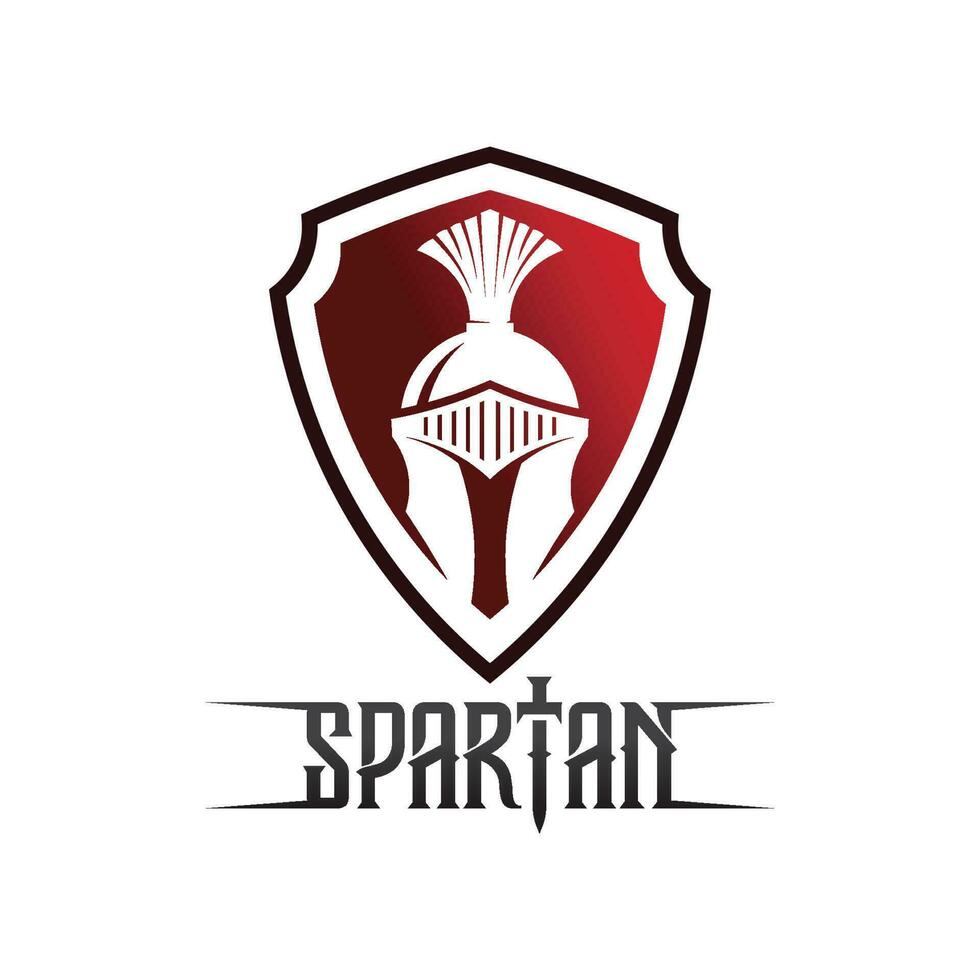 vector de diseño de icono de logotipo de casco espartano y gladiador