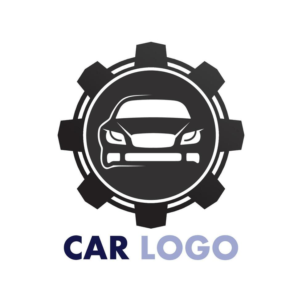 Diseño de logotipo de automóvil con concepto de silueta de icono de vehículo de automóvil deportivo.Plantilla de diseño de ilustración vectorial. vector