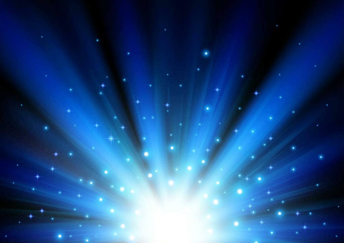 Blue Light Shining With Sparks On Clipping Mask Vector Illustration