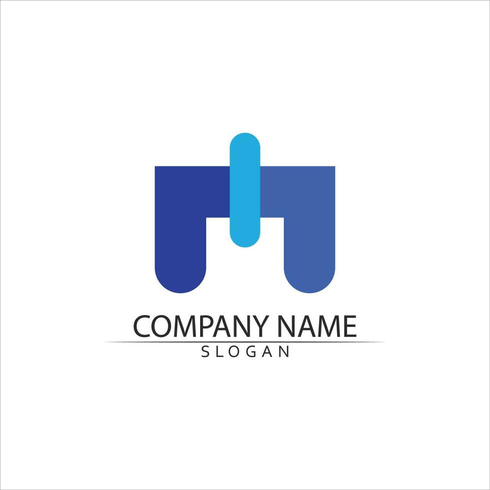 M Letter Logo Template vector