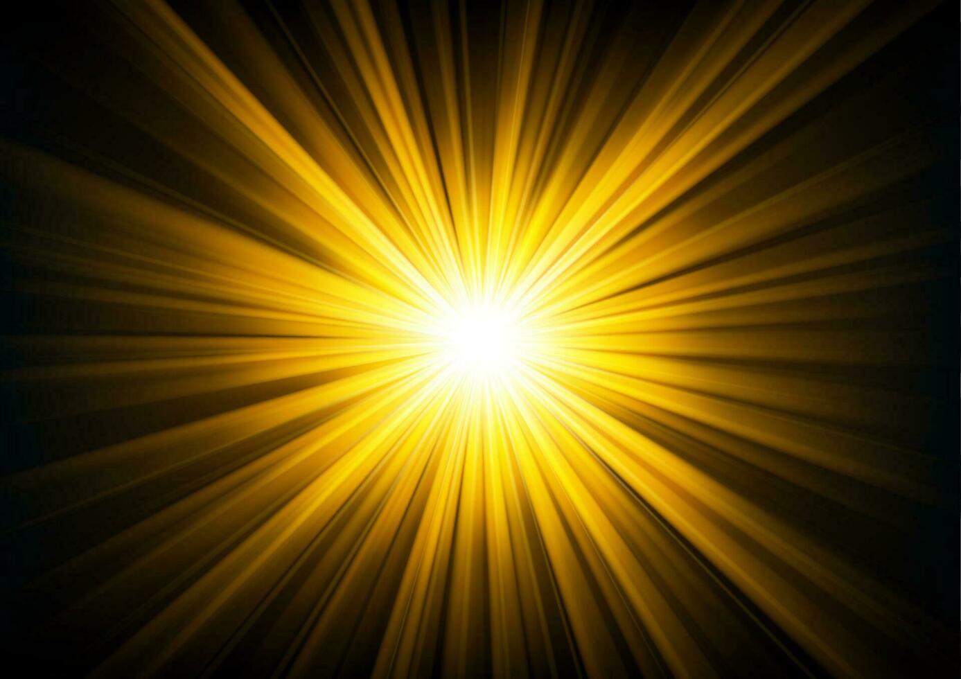 oro ligero brillante desde oscuridad, vector ilustración