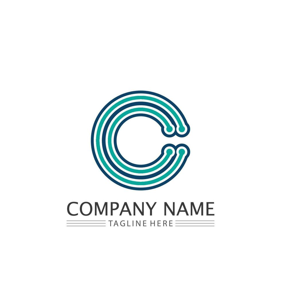 C logo for Vitamin and font C letter Identity and design business vector