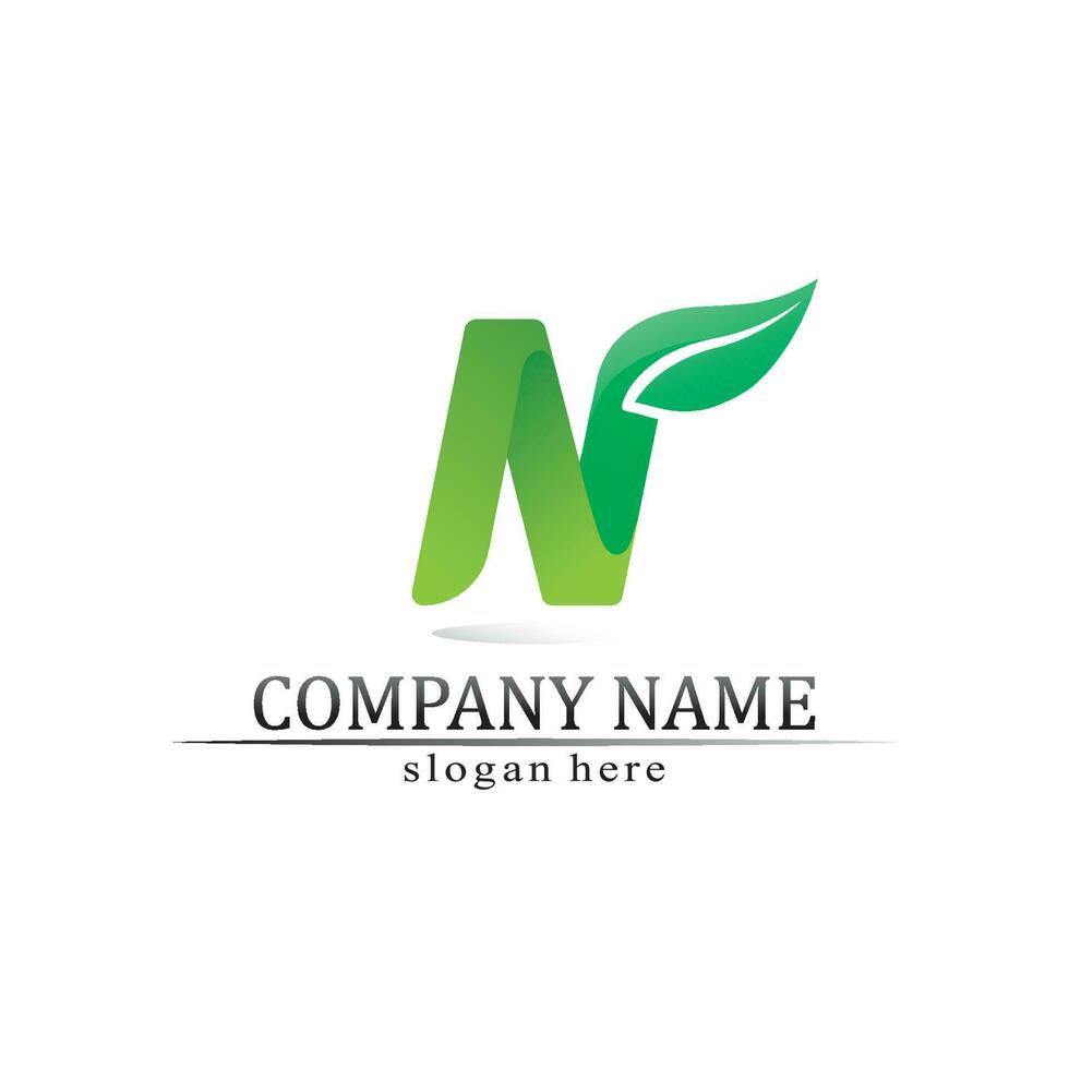 N Letter Logo Template vector