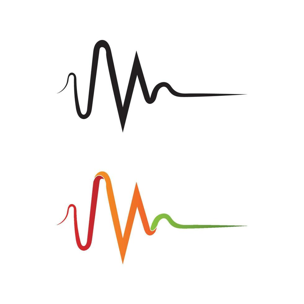 Sound waves vector illustration design template