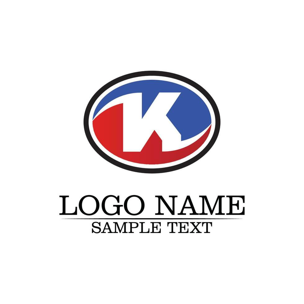 k letra k diseño de logotipo y vector
