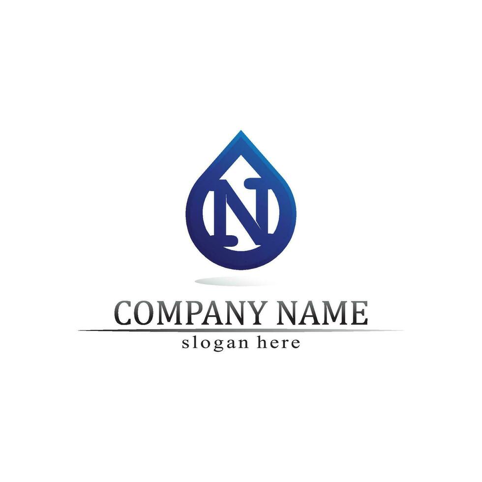 N Letter Logo Template vector