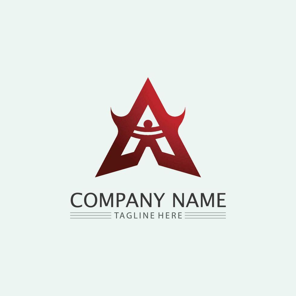 A Letter icon Template vector
