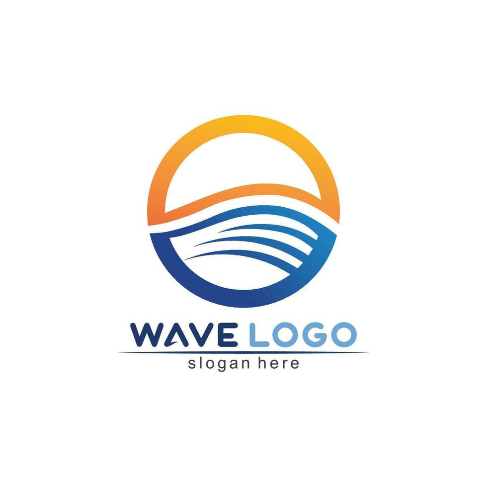 Water wave icon vector