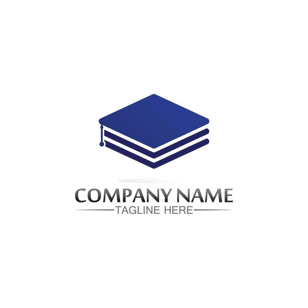 school logo and education, vector, illustration and book logo for study web, pen, workshop and learn vector