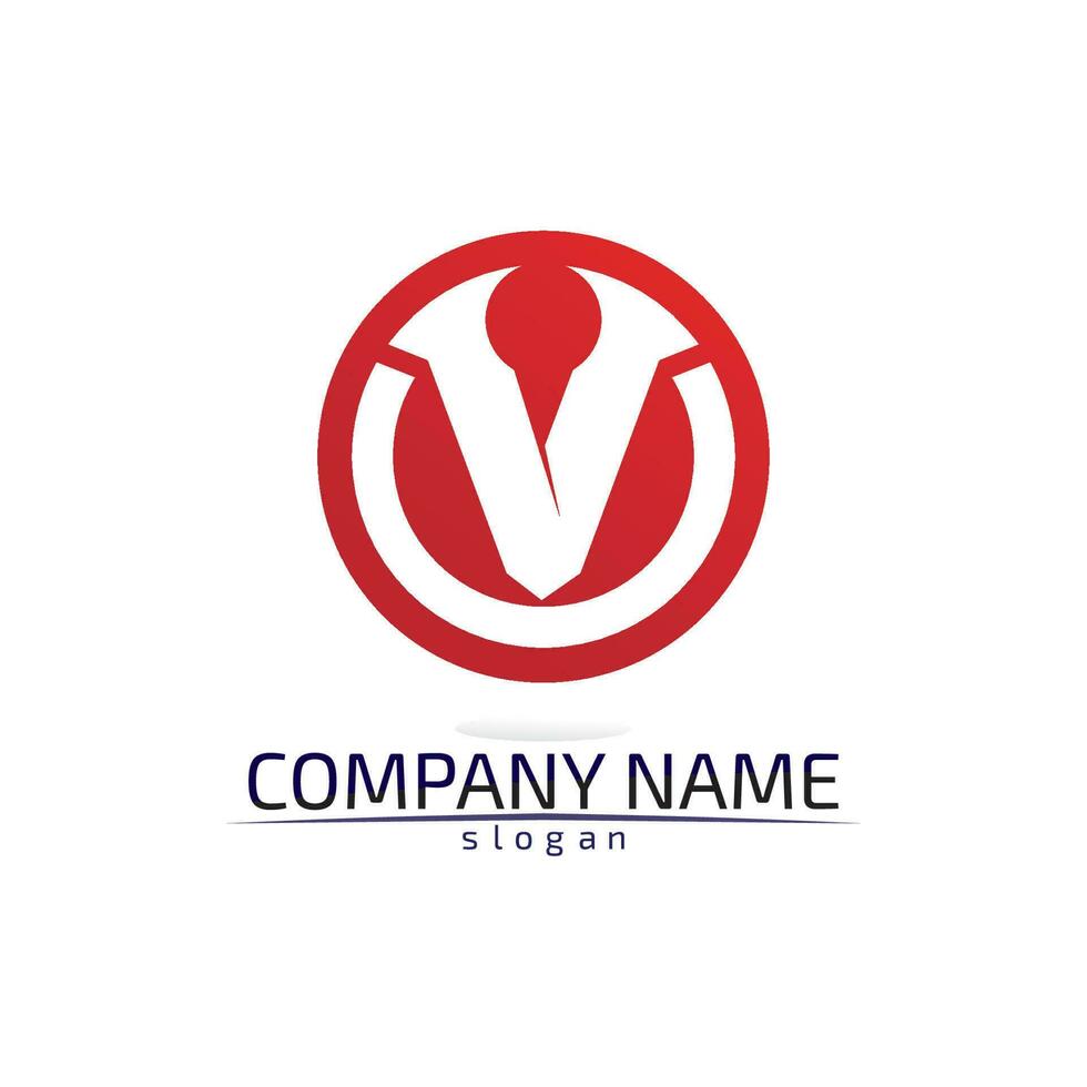 V letters business logo and symbols template vector