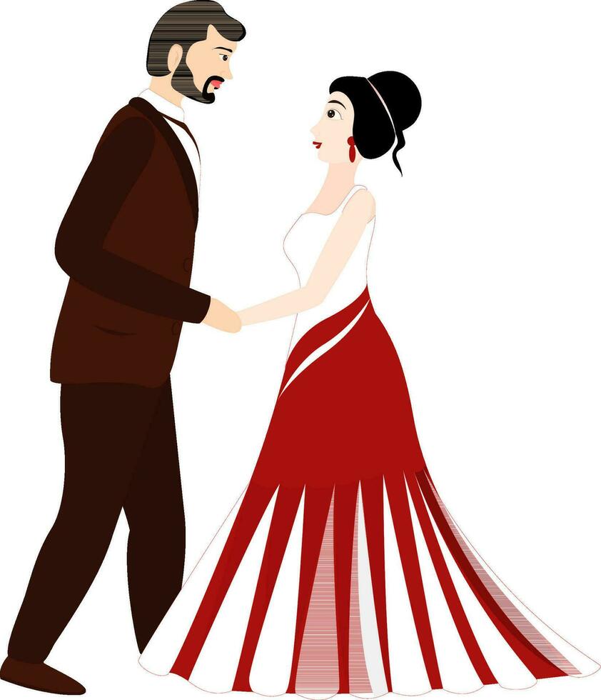 Romantic couple character in love vector