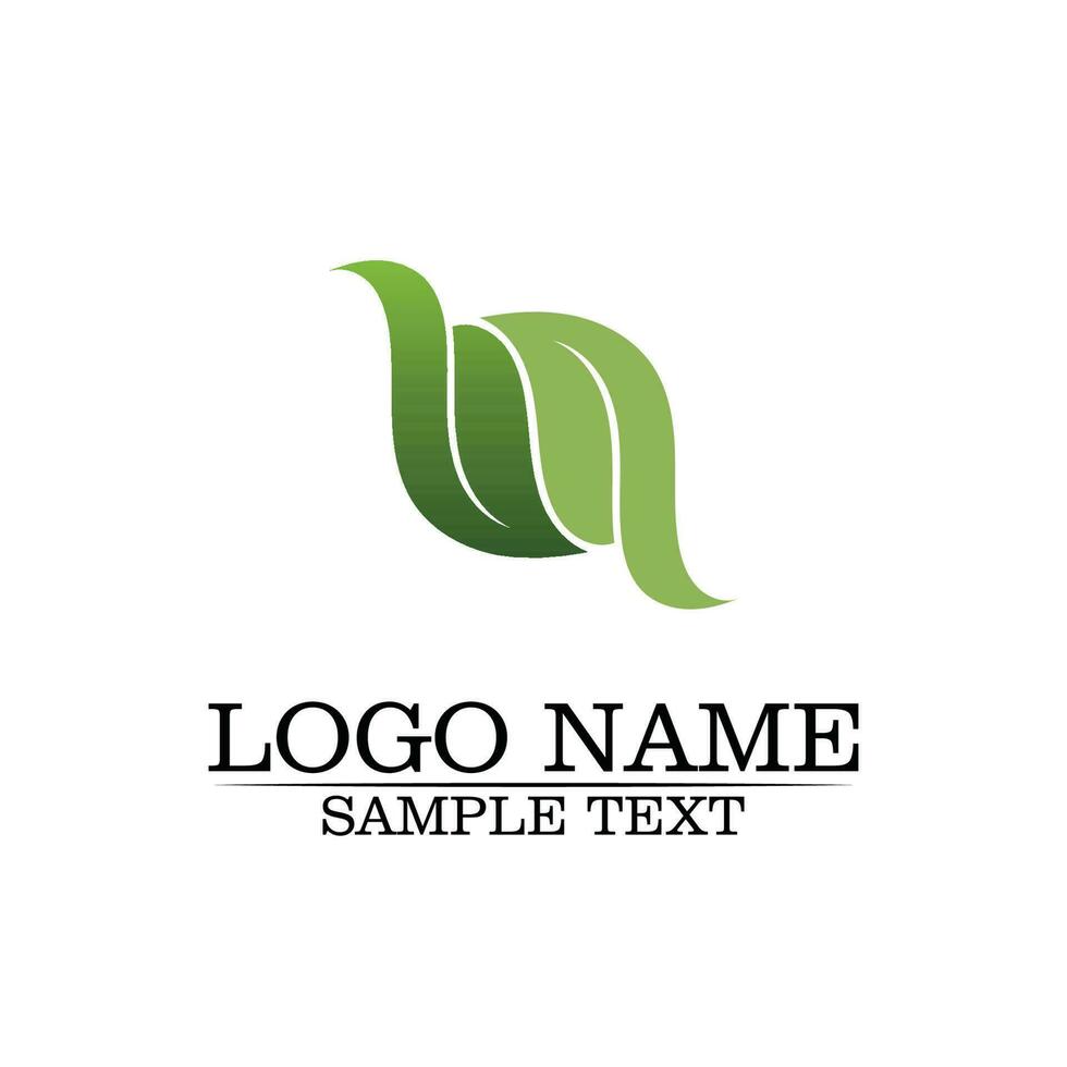 Eco Tree Leaf Logo Template vector