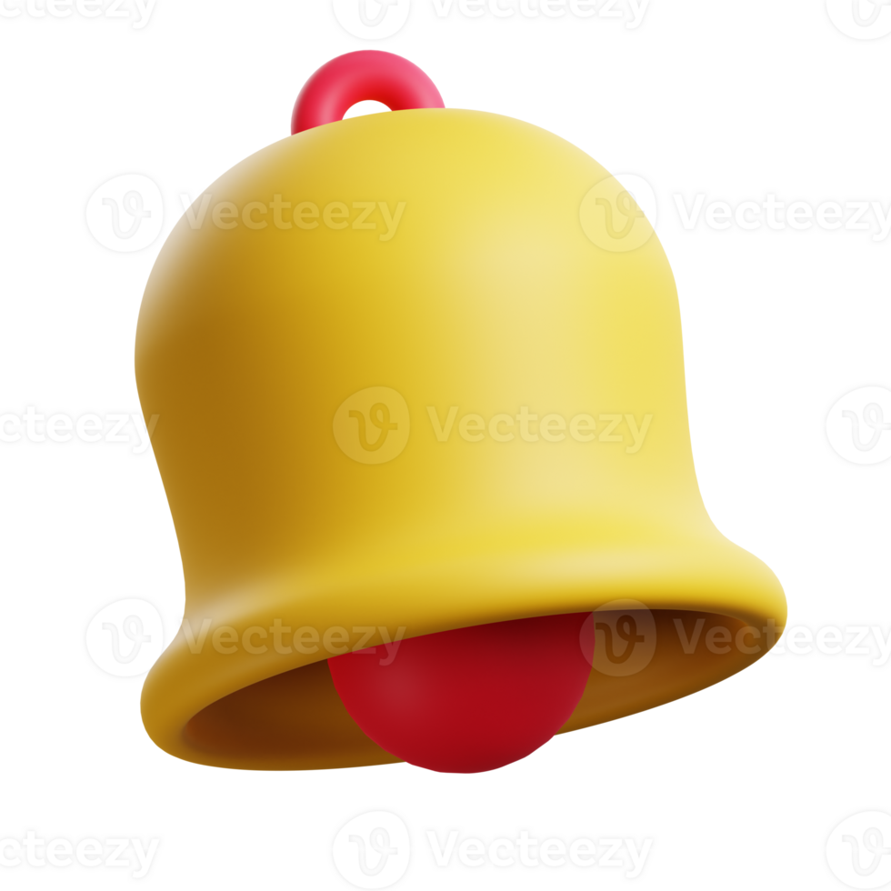 Ring in the school day with this charming 3D icon of a school bell. Perfect for education, classroom, and school-themed designs png